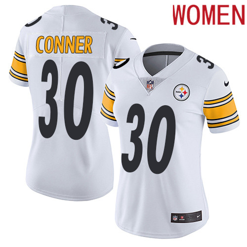 2019 Women Pittsburgh Steelers #30 Conner white Nike Vapor Untouchable Limited NFL Jersey->women nfl jersey->Women Jersey